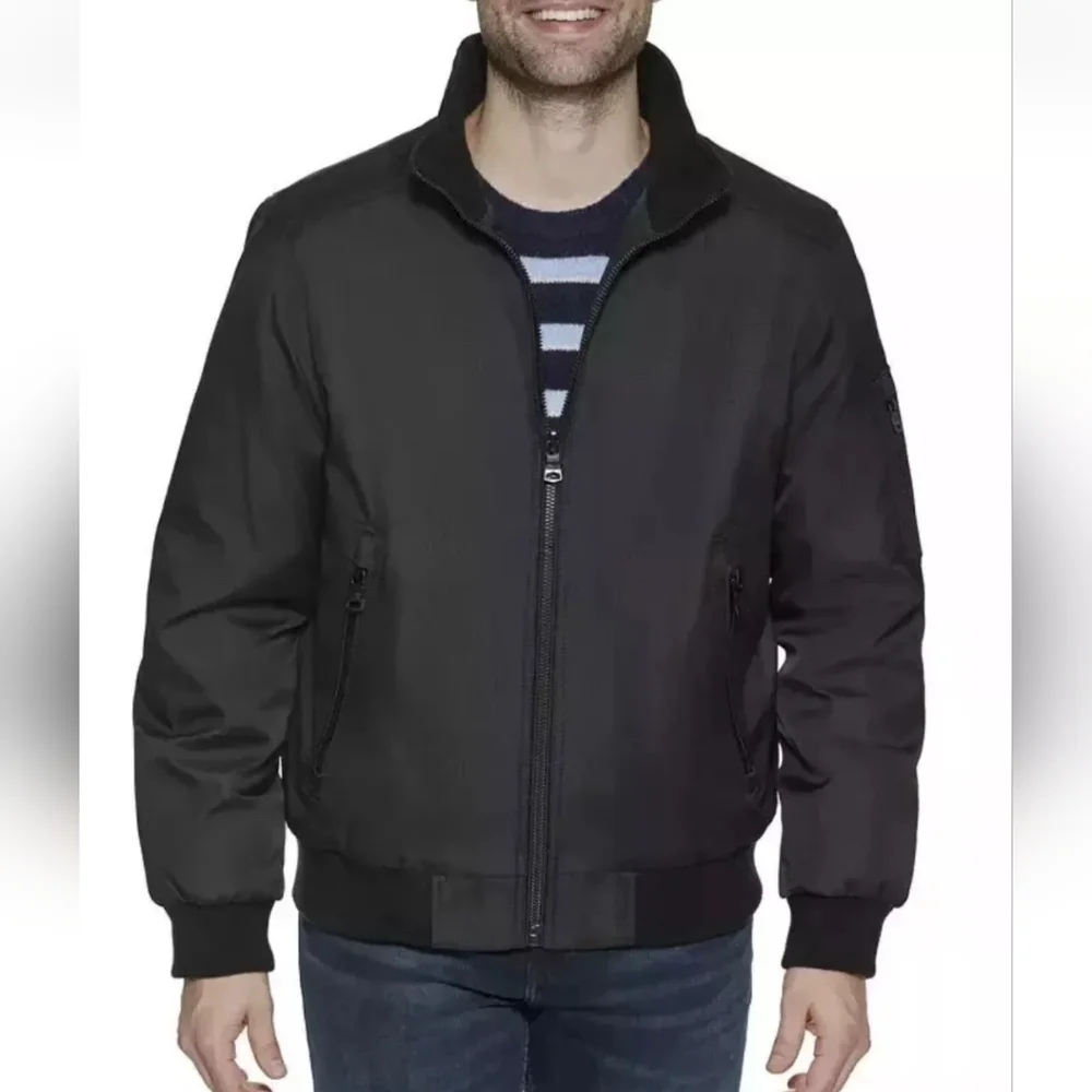 Calvin Klein Black Classic Ripstop Bomber Jacket Men’s S - Picture 1 of 10